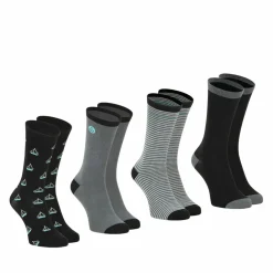 Lot de 4 paires de chaussettes mi-hautes Ecopack gris en coton pour homme