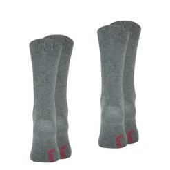 Lot de 2 paires de chaussettes mi-hautes homme Essentiels coton peigné Eminence gris