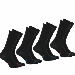 Lot de 4 paires de chaussettes hautes crew Ecopack Noir en coton