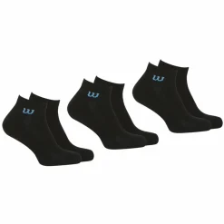 Lot de 3 paires de chaussettes basses homme Essentiel Wilson Noir en coton