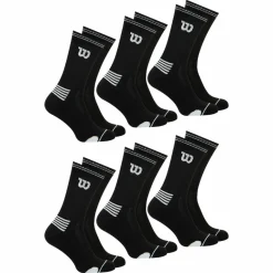 Lot de 6 paires de chaussettes mi-hautes homme Essentiel Wilson noir en coton