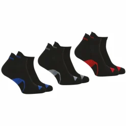 Lot de 3 paires de chaussettes basses homme Lifestyle Wilson Noir en coton