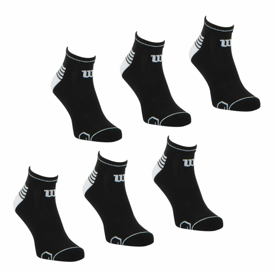 Lot de 6 paires de chaussettes basses homme Access Wilson Noir