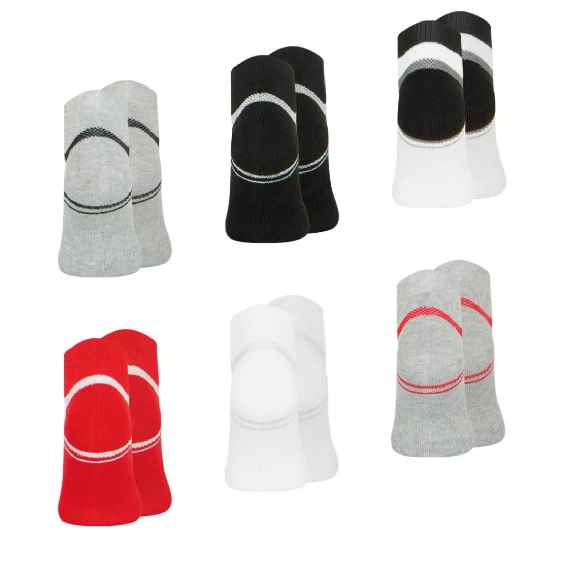 Lot de 6 paires de chaussettes basses homme Sport Wilson multicolore