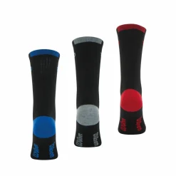 Lot de 3 paires de chaussettes mi-hautes homme Lifestyle Wilson Noir en coton