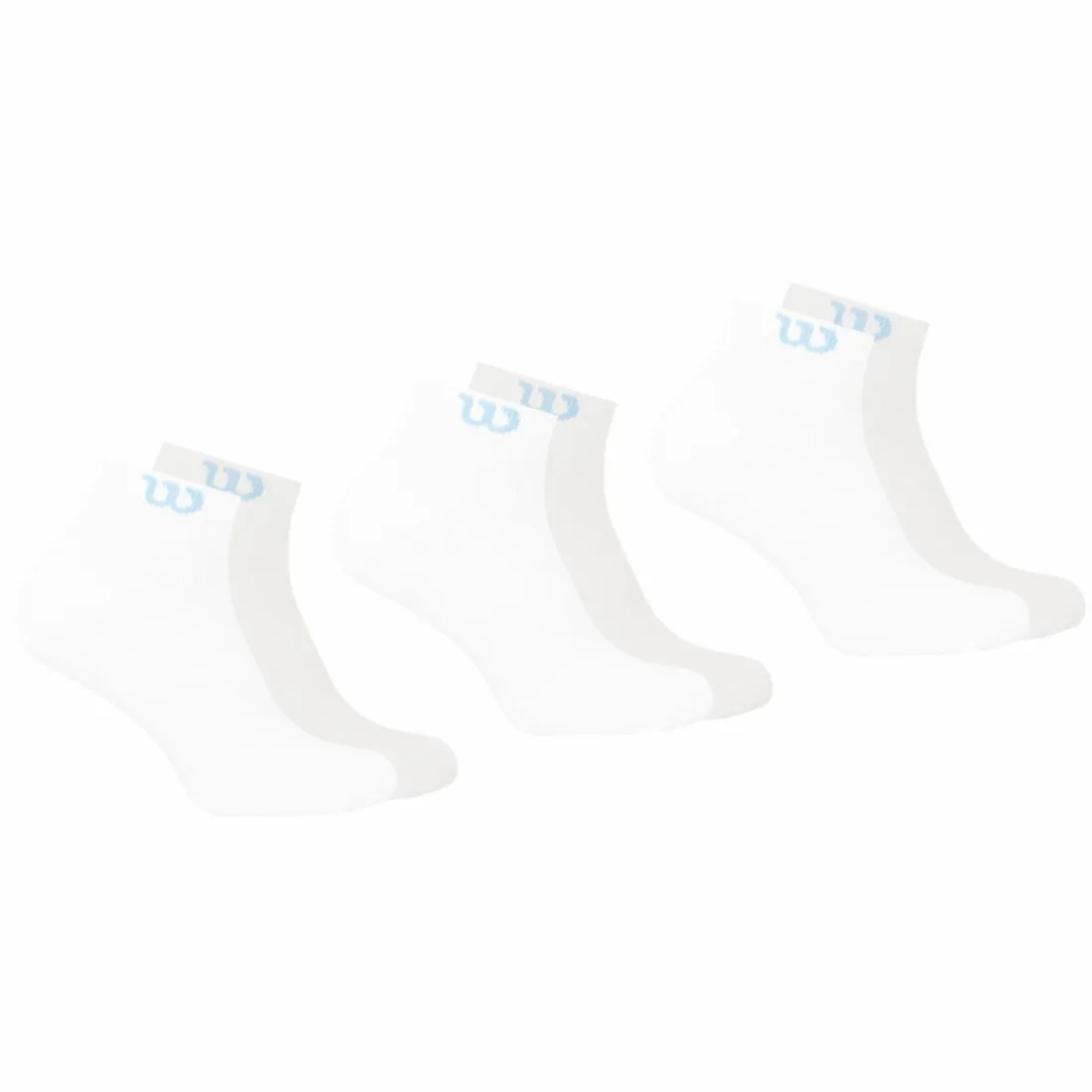 Lot de 3 paires de chaussettes basses homme Essentiel Wilson blanc en coton
