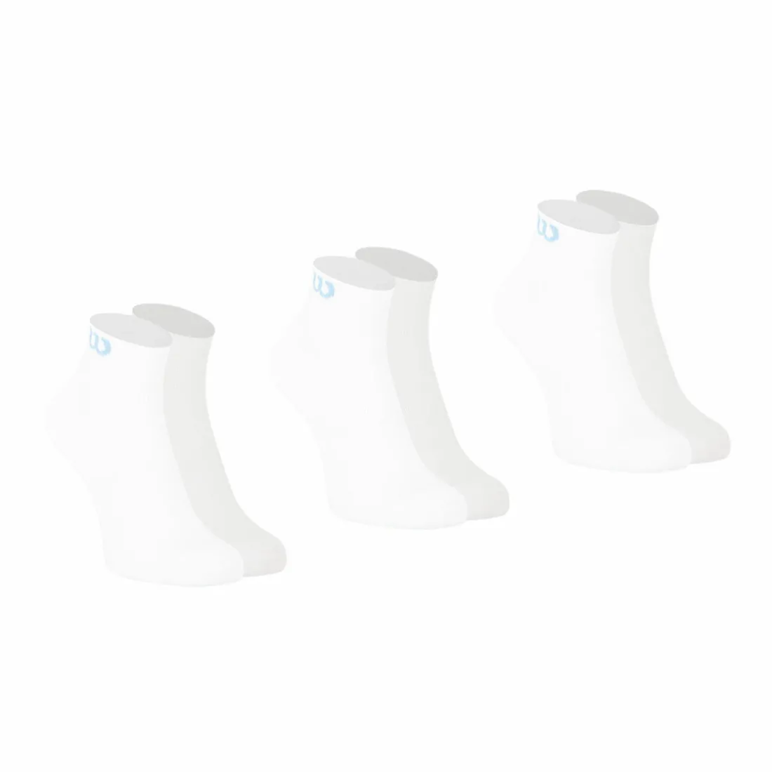 Lot de 3 paires de chaussettes basses homme Essentiel Wilson blanc en coton