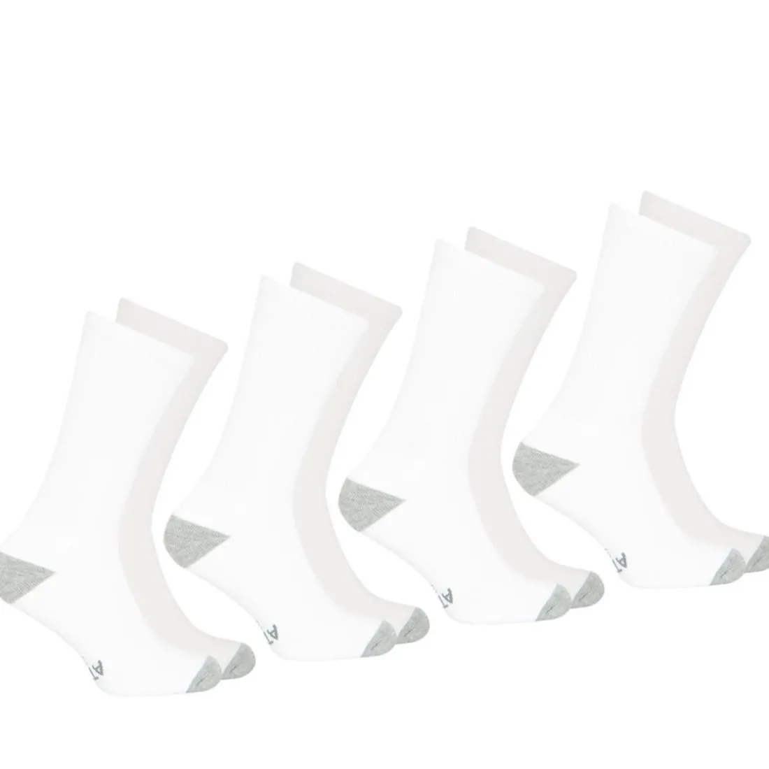 Lot de 4 paires de chaussettes mi-hautes homme Ecopack Sport Athena blanc en coton