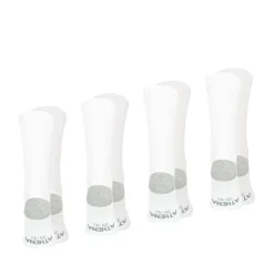 Lot de 4 paires de chaussettes mi-hautes homme Ecopack Sport Athena blanc en coton