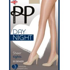 Lot de 3 paires de collants 15D nude en nylon