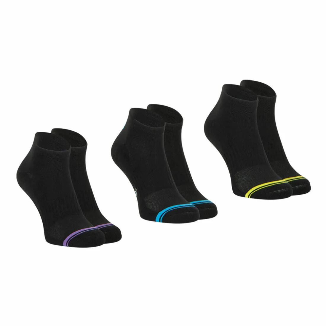 Lot de 3 paires de socquettes Training Dry noir en coton pour homme