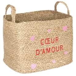 Lot de 3 paniers enfant Neree Motif cœur