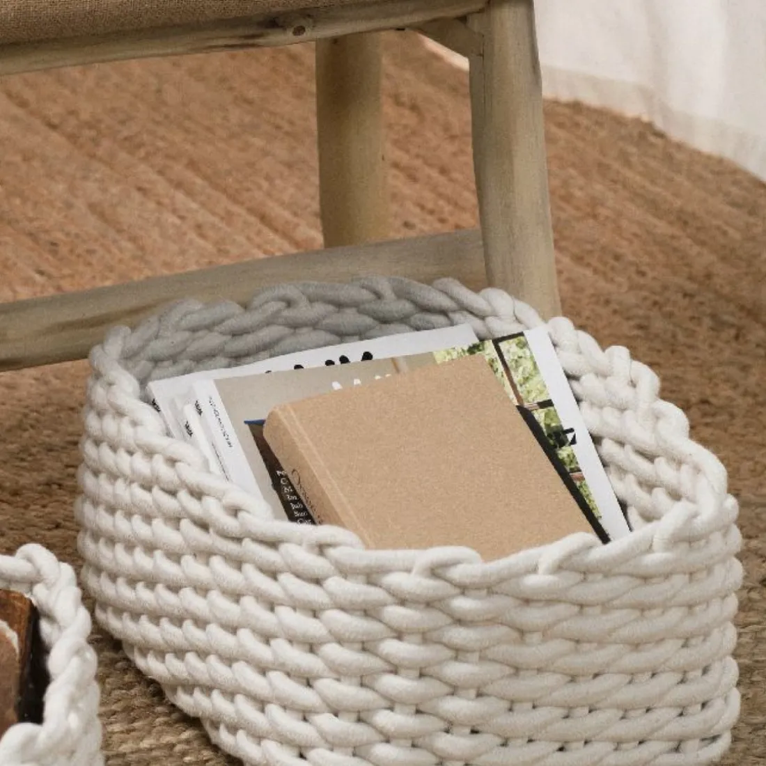 Lot de 03 paniers INDIES 36x26x16cm/ 33x23x14cm /30x20x12cm