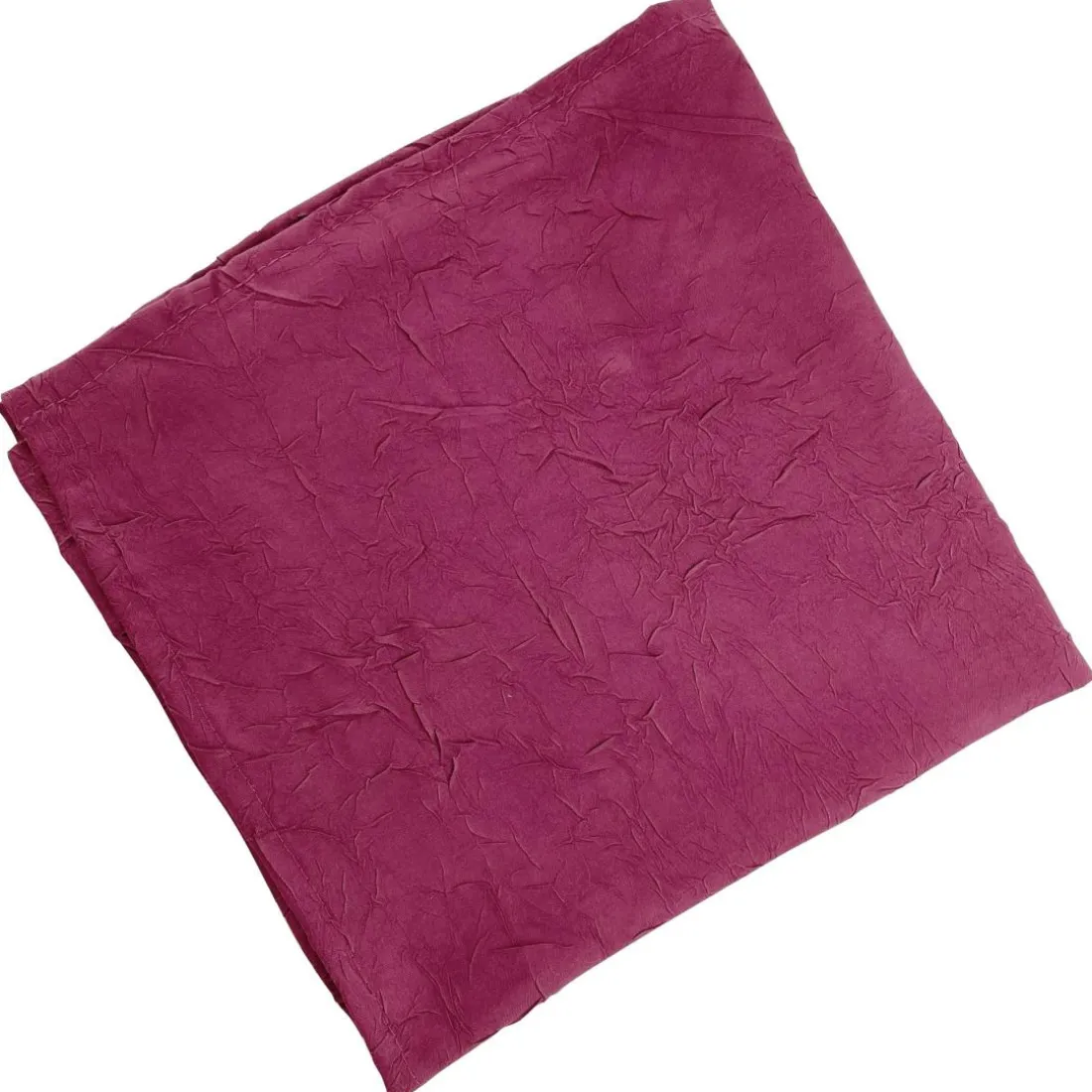 Lot de 3 serviettes de table FONTANA polyester froissé violet prune