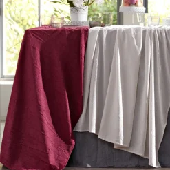 Lot de 3 serviettes de table FONTANA polyester froissé violet prune