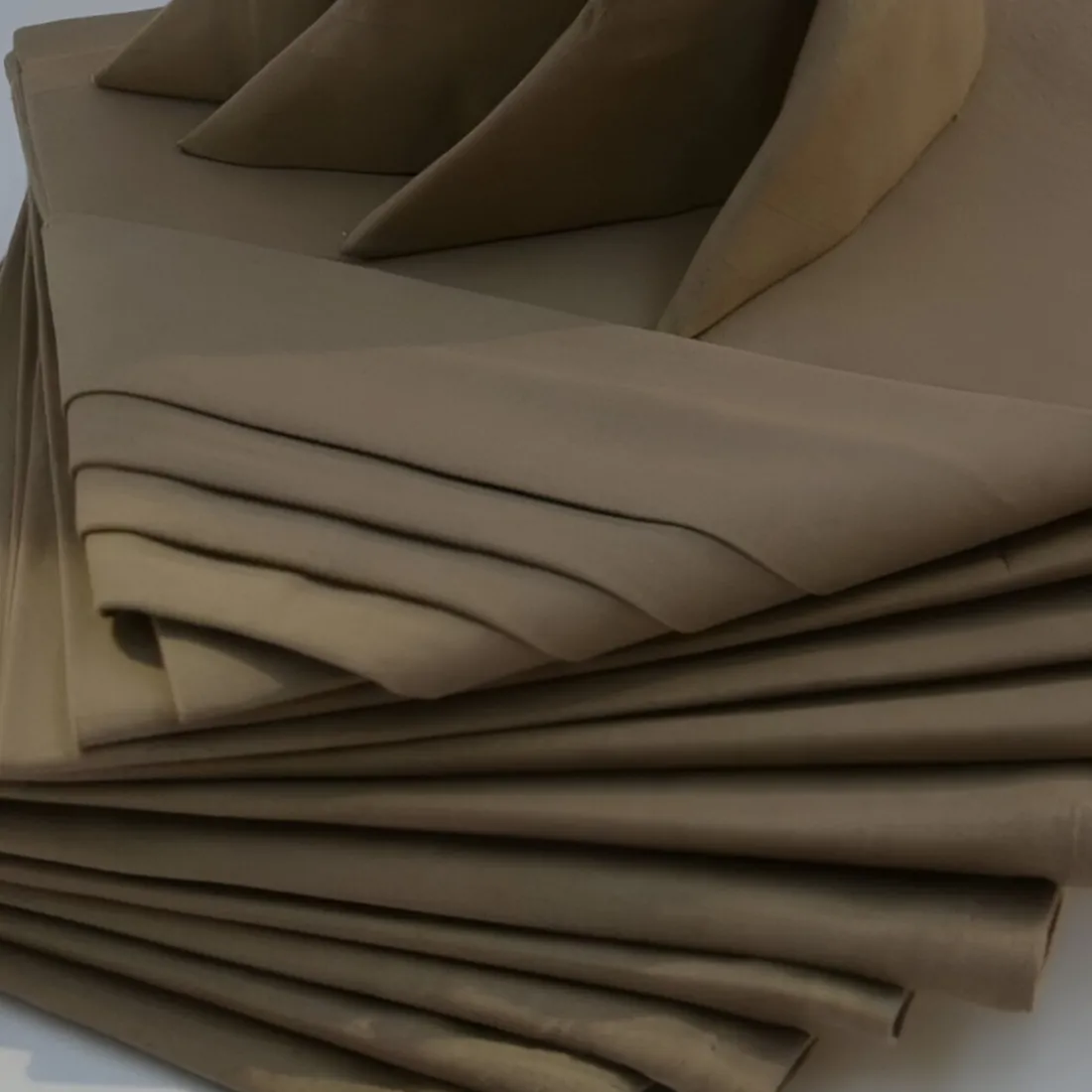 Lot de 12 Serviettes ARC EN CIEL Taupe 44 x 44 cm