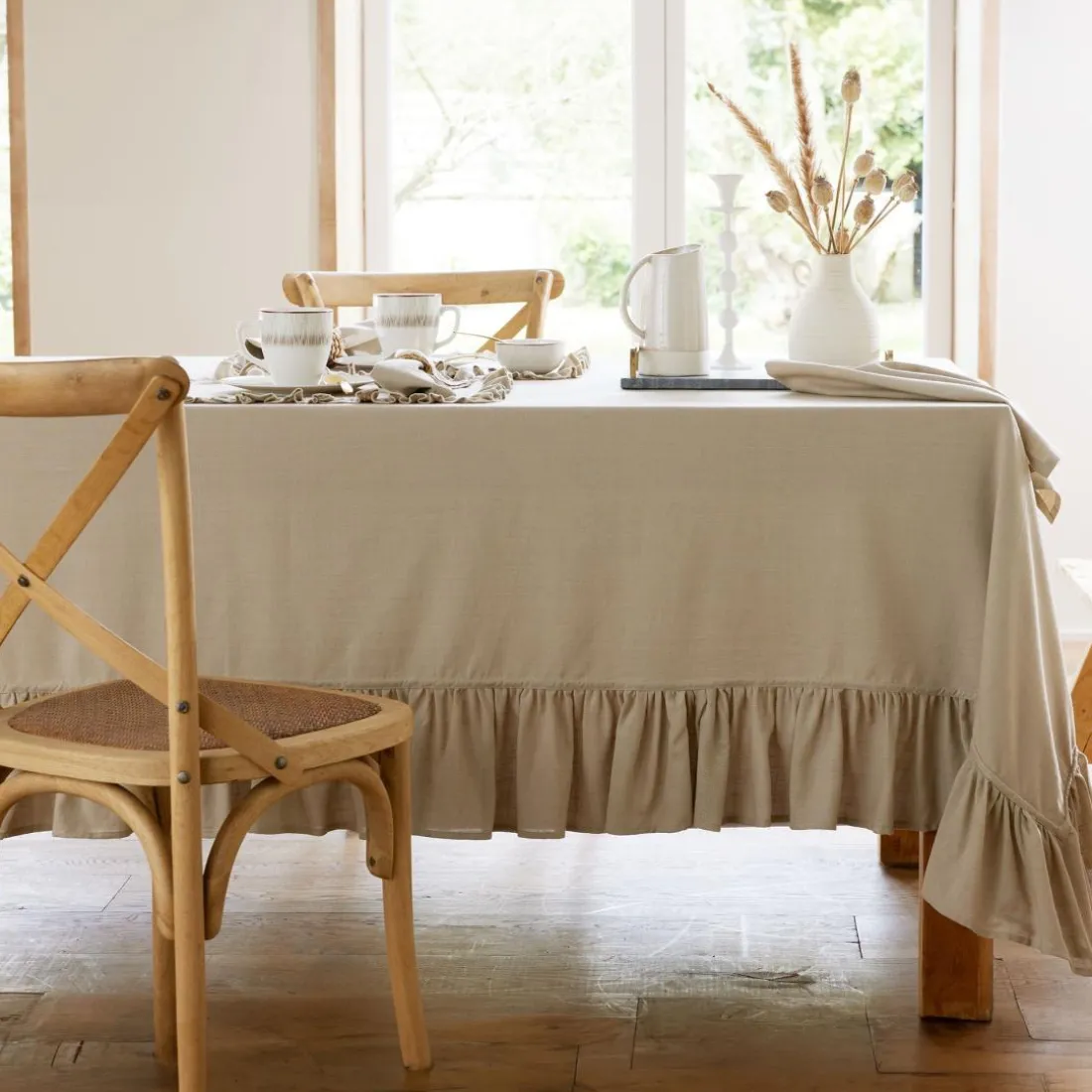 Lot de 4 serviettes de table FRIPONNE 43x43 naturel