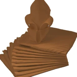 Lot de 12 Serviettes de Table UNICARAMELLOT 44x44