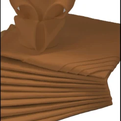 Lot de 12 Serviettes de Table UNICARAMELLOT 44x44
