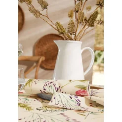 Lot de 3 Serviettes de table en polycoton GRAMINEE vert