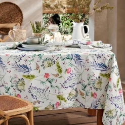 Lot de 3 Serviettes de table en polycoton GRAMINEE vert