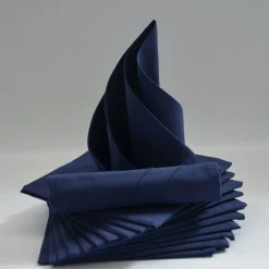 Lot de 12 Serviettes de table ARC EN CIEL Navy 44 x 44 cm