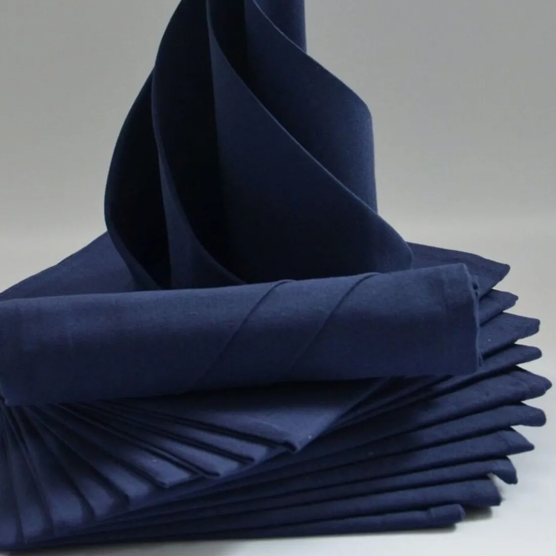 Lot de 12 Serviettes de table ARC EN CIEL Navy 44 x 44 cm