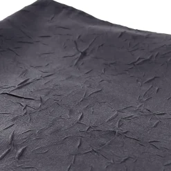 Lot de 3 serviettes de table FONTANA polyester froissé gris anthracite