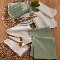 Lot de 4 serviettes de table PLIMOUSS 40x40 blanc