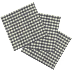 Lot de 3 Serviettes de table en coton DOULIANAP 45x45 cm gris