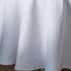 Lot de 3 Serviettes de Table damassé en coton VEGETA Blanc