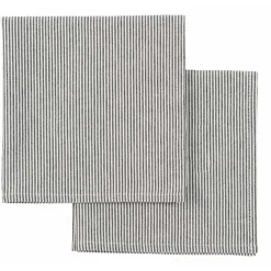Lot de 2 serviettes de table FINETTE Caviar 40 x 40