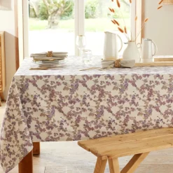 Lot de 4 serviettes de table GLYCINAP 40x40 violet violine