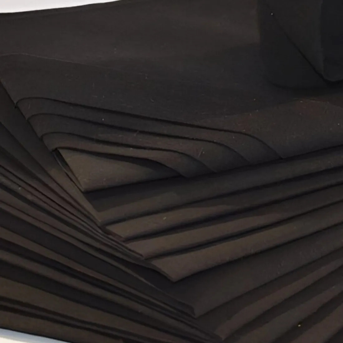 Lot de 12 serviettes de table carré en coton noir