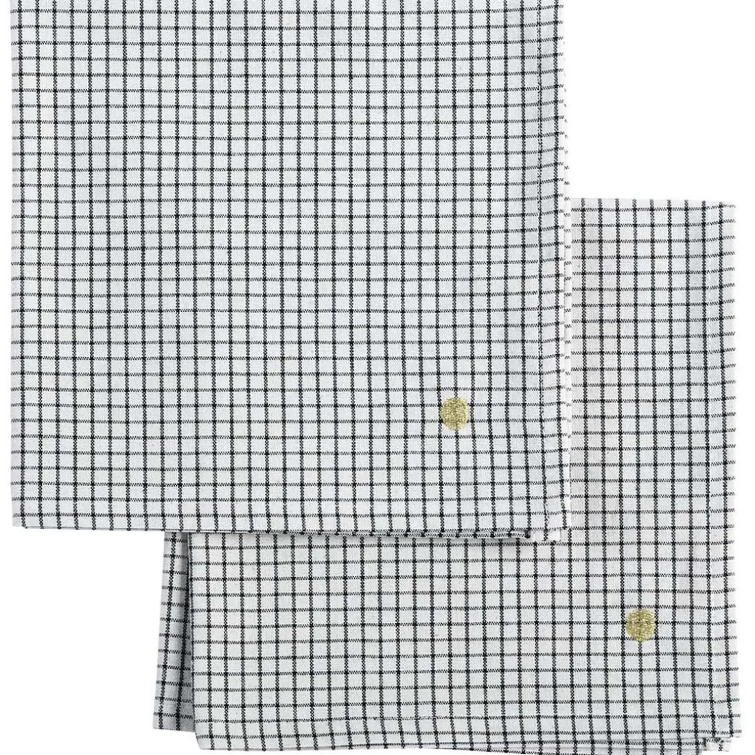 Lot de 2 serviettes de table GUSTAVE Caviar 40 x 40