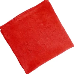 Lot de 3 Serviettes de table effet froissé FONTANA Rouge rubis