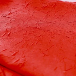 Lot de 3 Serviettes de table effet froissé FONTANA Rouge rubis