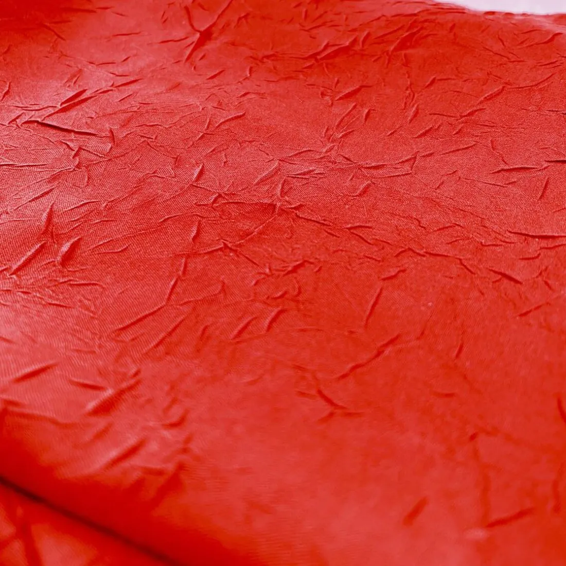 Lot de 3 Serviettes de table effet froissé FONTANA Rouge rubis
