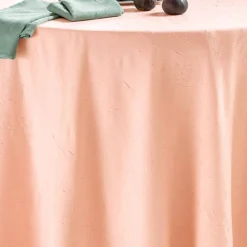 Lot de 3 Serviettes de table effet froissé FONTANA Rose nude