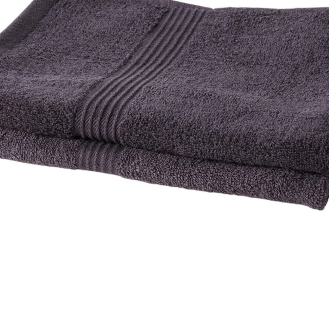 Lot de 2 serviettes de toilette TODAY, Fusain gris anthracite