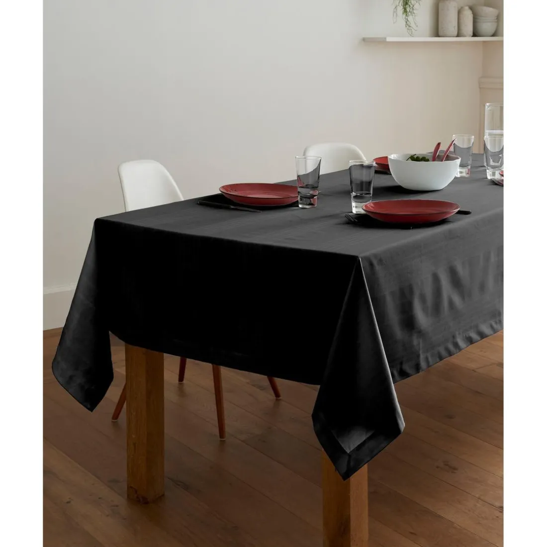 Lot de 6 Serviettes en Coton Noir