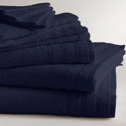 Lot de 2 Serviettes Invité en Coton 600 gm² TERTIO® - Bleu Indigo