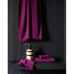 Lot de 2 serviettes invités LUNA Purple rain 50 x 30