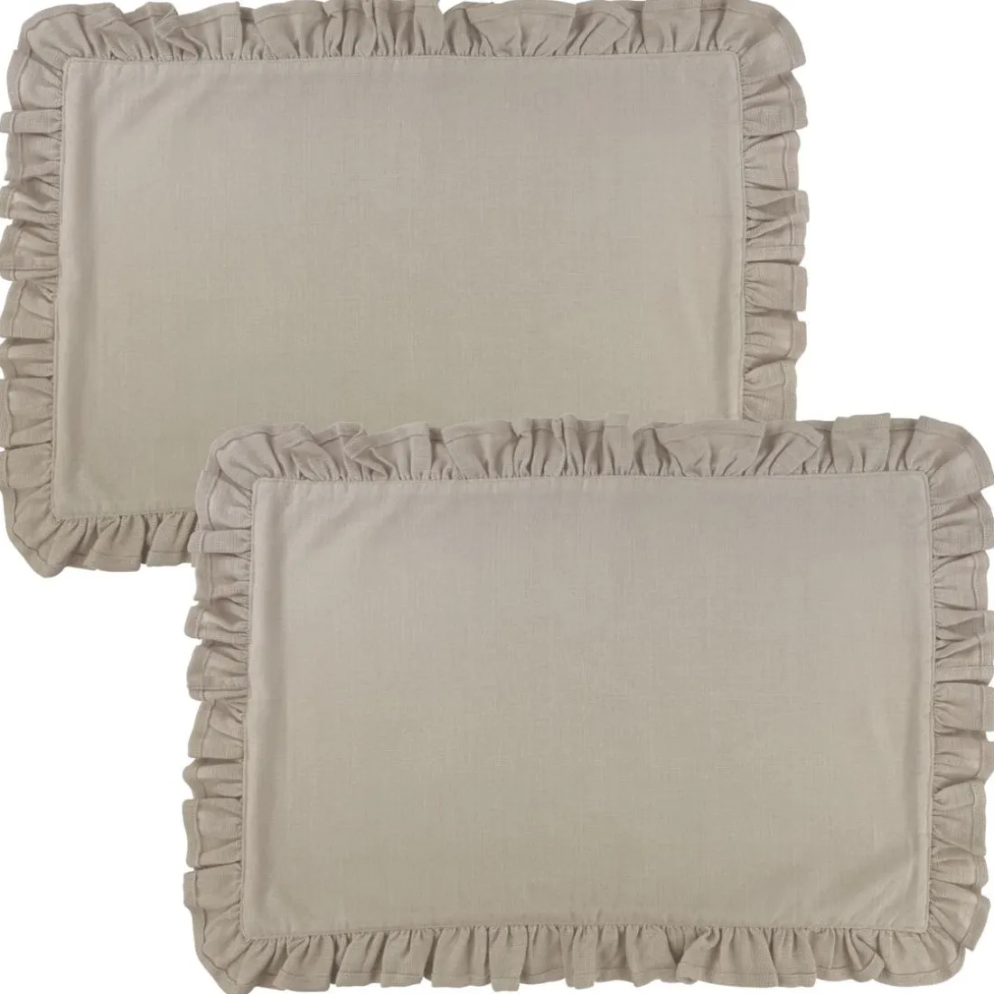 Lot de 2 Sets de table à volant FRIPONSET-naturel
