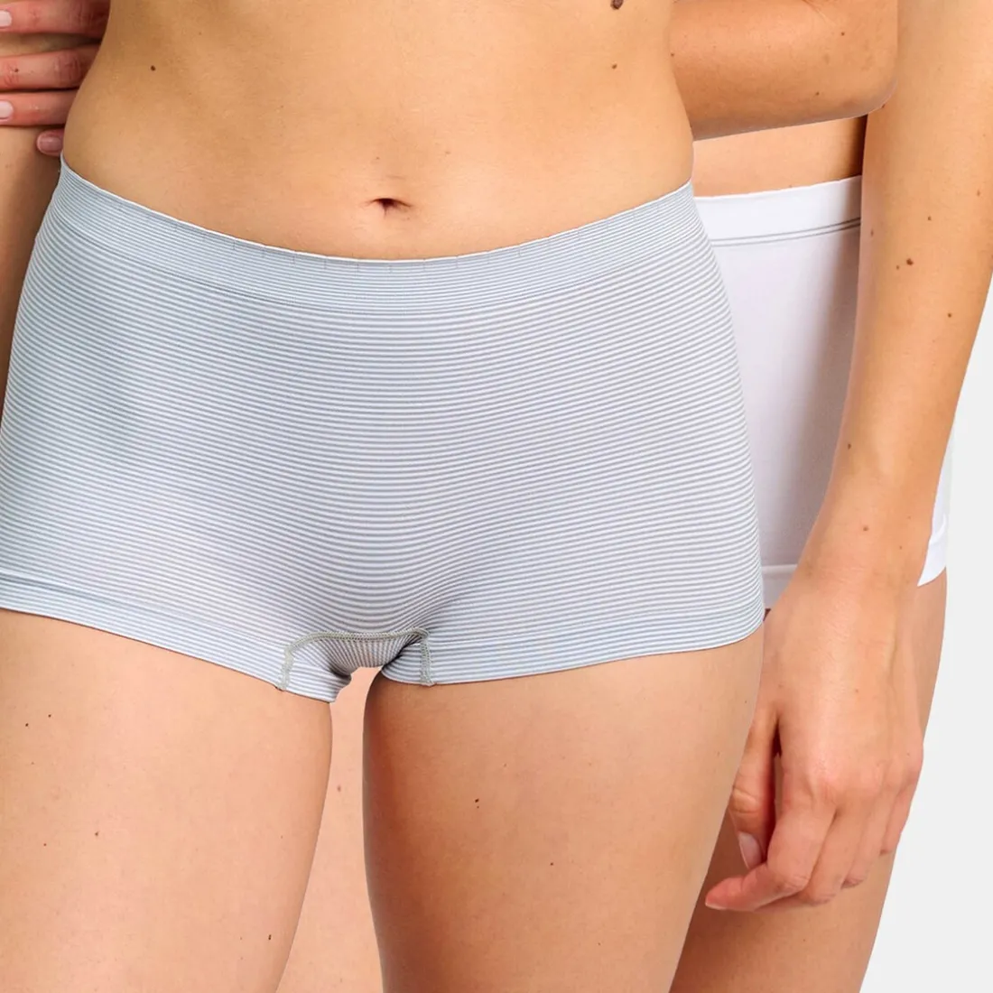 Lot de 2 Shortys - Blanc-Gris