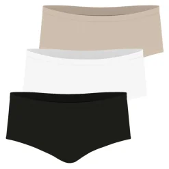Lot de 3 shortys femme Ecopack Basic Athena multicolore en coton