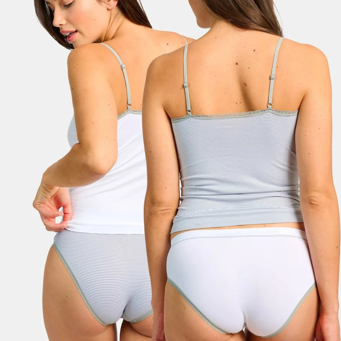 Lot de 2 Slips - Blanc-Gris