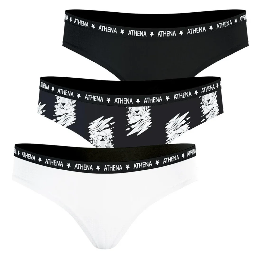 Lot de 3 slips fille Ecopack Girl Mode