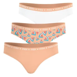 Lot de 3 slips fille Ecopack Girl Mode rose