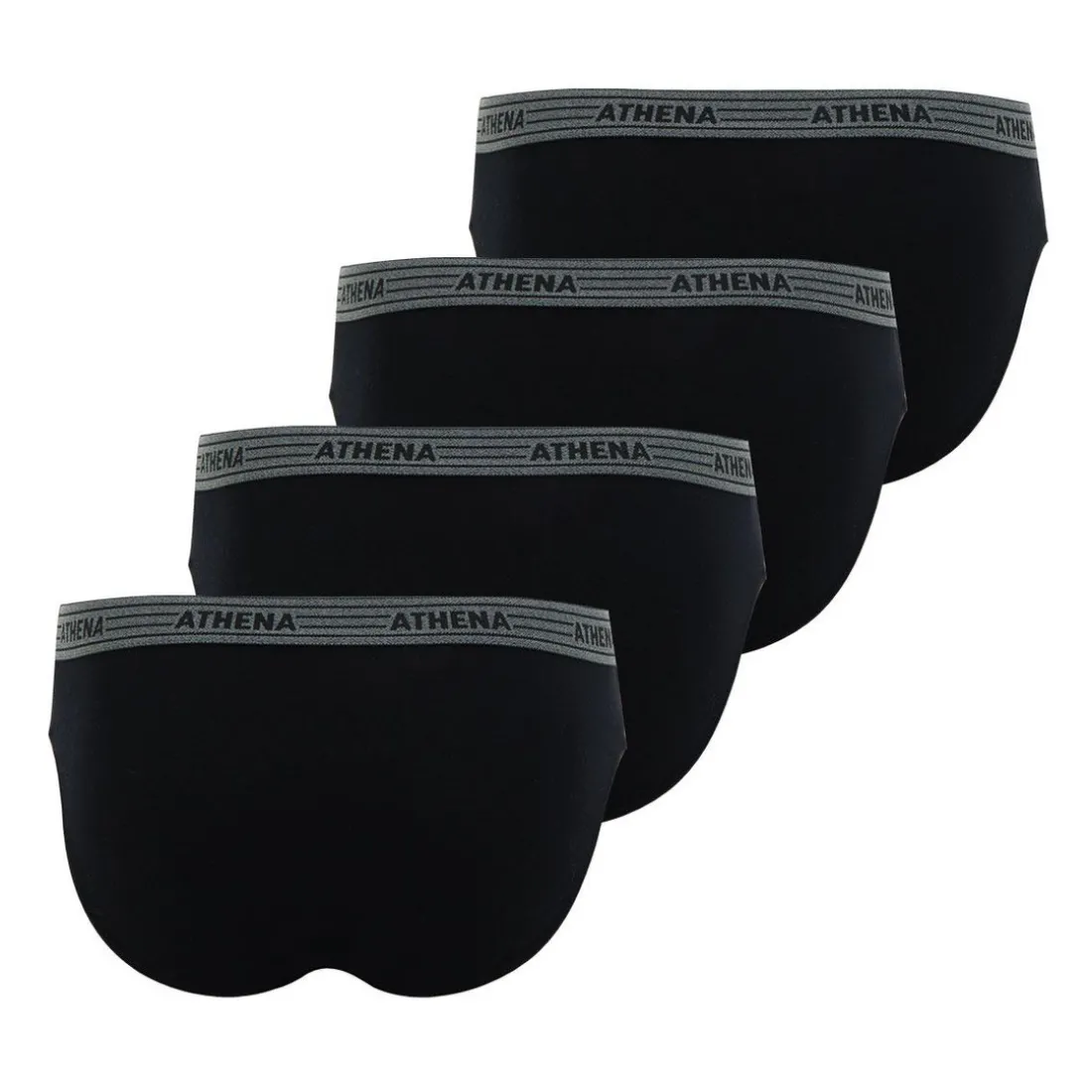 Lot de 4 slips homme - Noir en coton